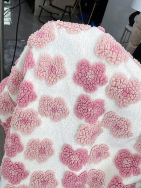 Women Floral Bomber Jacket Zip Front Stand Collar Warm Jacket for Fall Winter