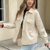 Serisse Flap Pocket High Low Hem Overcoat main 3