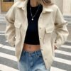 Serisse Flap Pocket High Low Hem Overcoat main 4