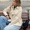Serisse Flap Pocket High Low Hem Overcoat main 5