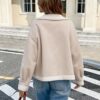 Serisse Winter Women Jacket Womens Loose Fit Zip Up Collar Thermal Lined Casual Jacket For Fall Winter Winter Women Coat Jacket main 1