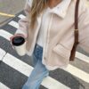 Serisse Winter Women Jacket Womens Loose Fit Zip Up Collar Thermal Lined Casual Jacket For Fall Winter Winter Women Coat Jacket main 2