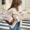 Serisse Winter Women Jacket Womens Loose Fit Zip Up Collar Thermal Lined Casual Jacket For Fall Winter Winter Women Coat Jacket main 3
