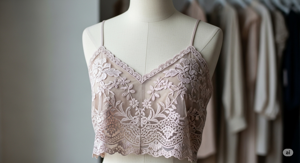 Embroidered Cami Top – A Delicate Blend of Femininity and Artistry